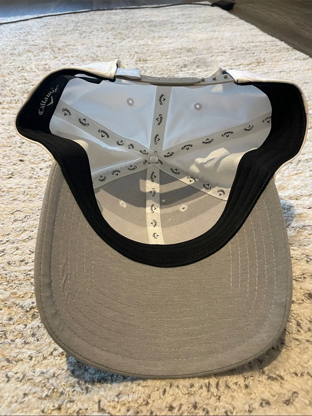 Callaway White & Light Gray Logo Golf Cap